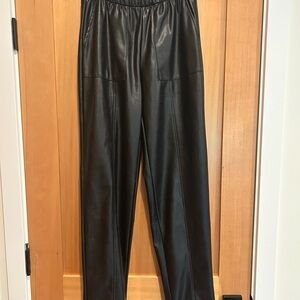 GAP Black Faux Leather Trousers